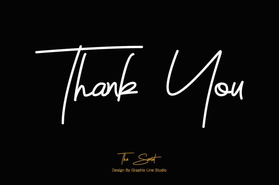 Sunset Signature Font Demo