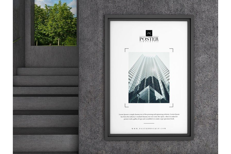 Free Industrial Poster Mockup