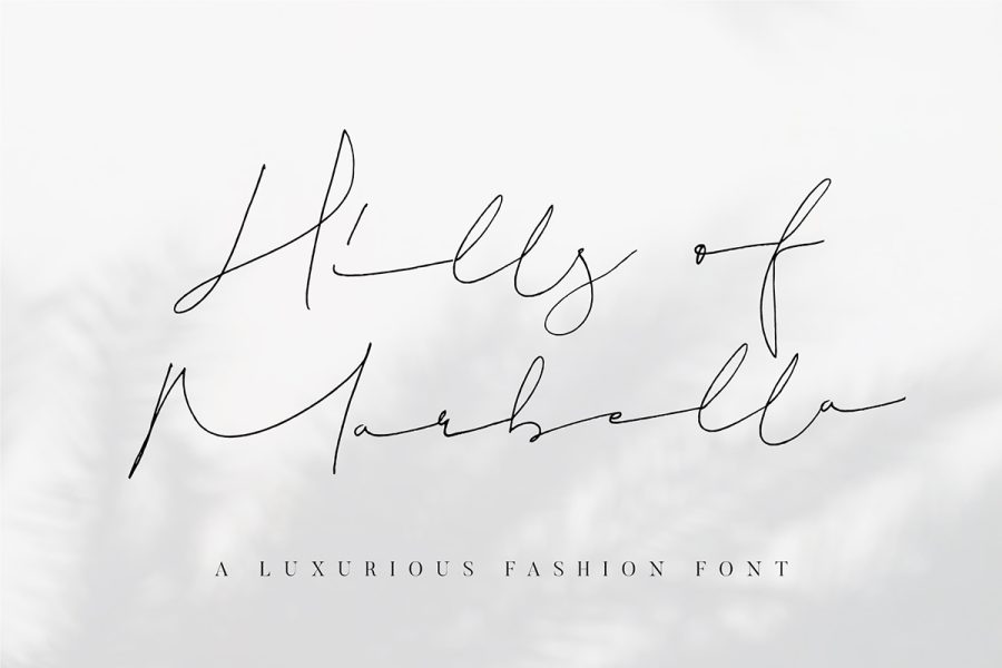Free Hills Of Marbella Handwritten Script Font