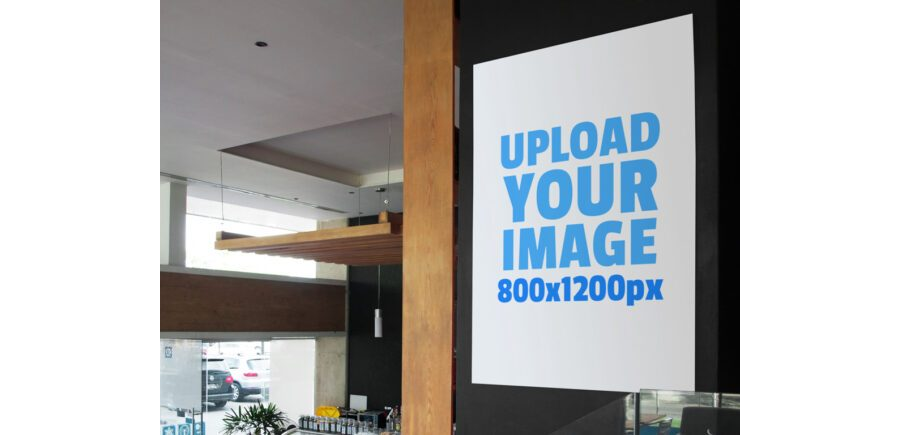 Poster in Café Mockup Generator
