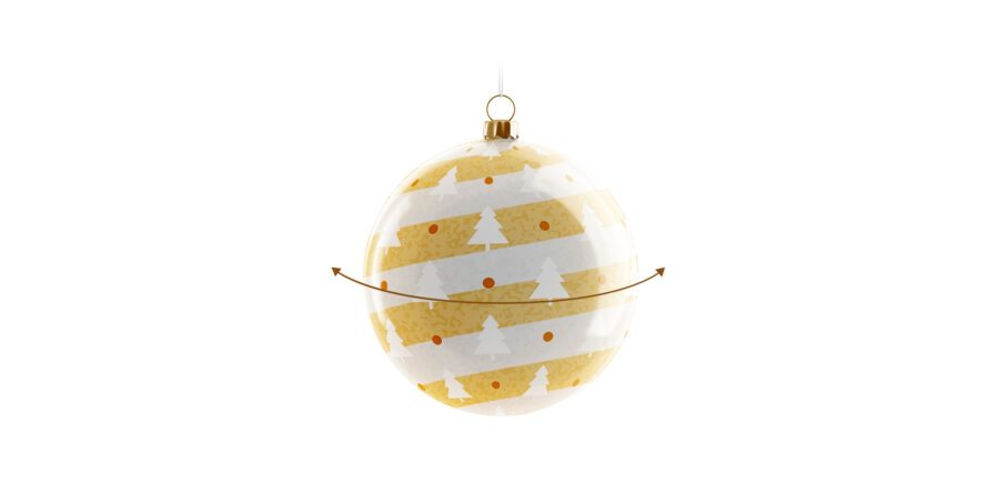 Animated Christmas Tree Ball Mockup