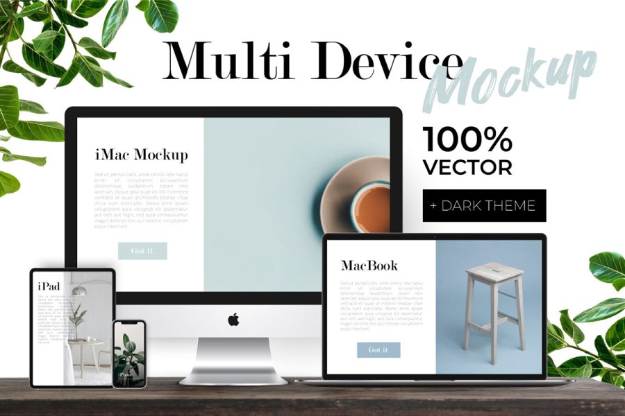 Free Vector IMac Mockup