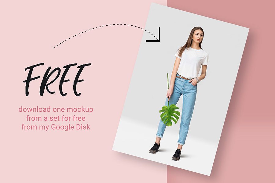 Female Tropic T-Shirt Mockup