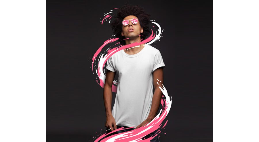 Man wearing T-Shirt (plus Illustrations) Mockup Generator