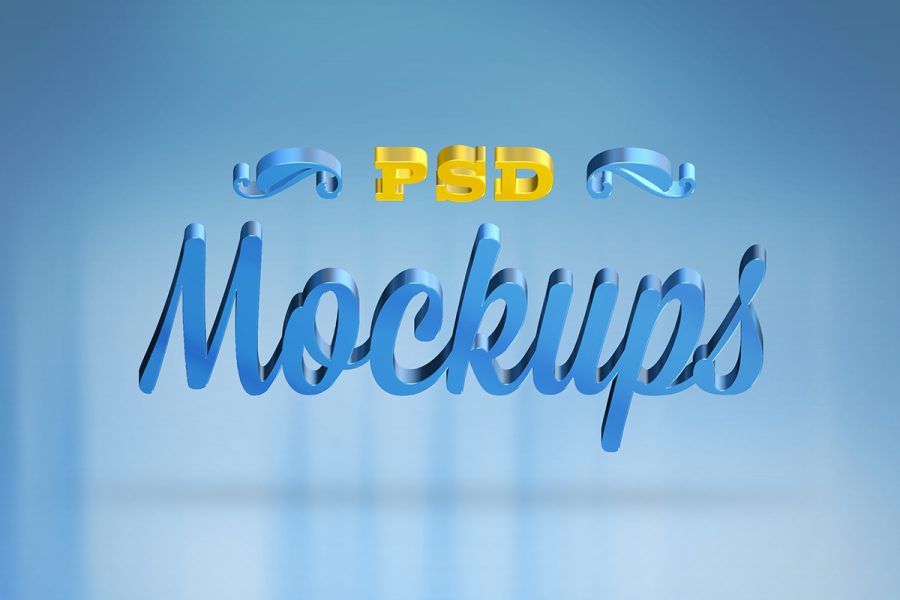 Realistic 3D Text Mockup