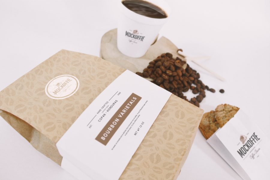 Coffee Bag And Cup Mockup