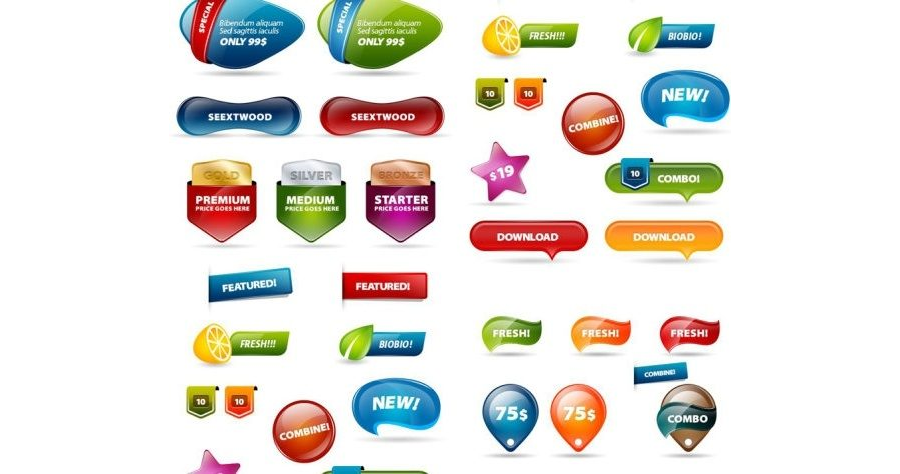 Website banner design psd button Free psd