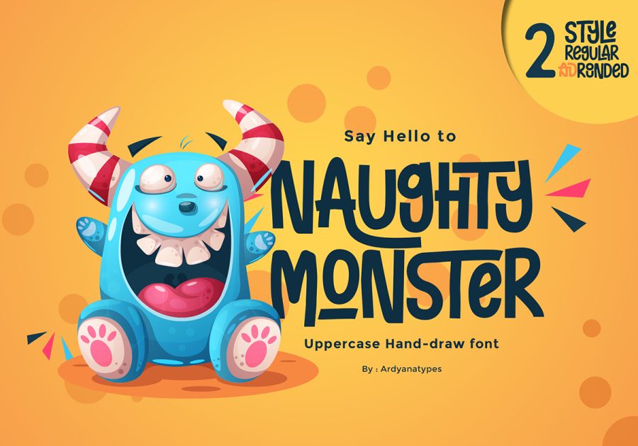 Free Naughty Monster Display Font