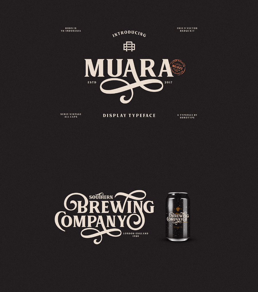 Muara Free Vintage Typeface