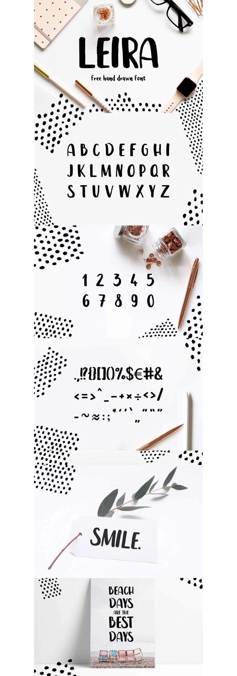 Leira Free Handdrawn Brush Font