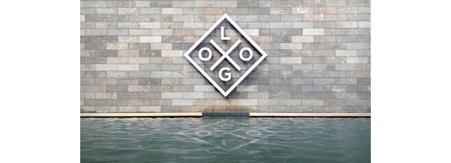 Animated Logo with Water Reflections Mockup