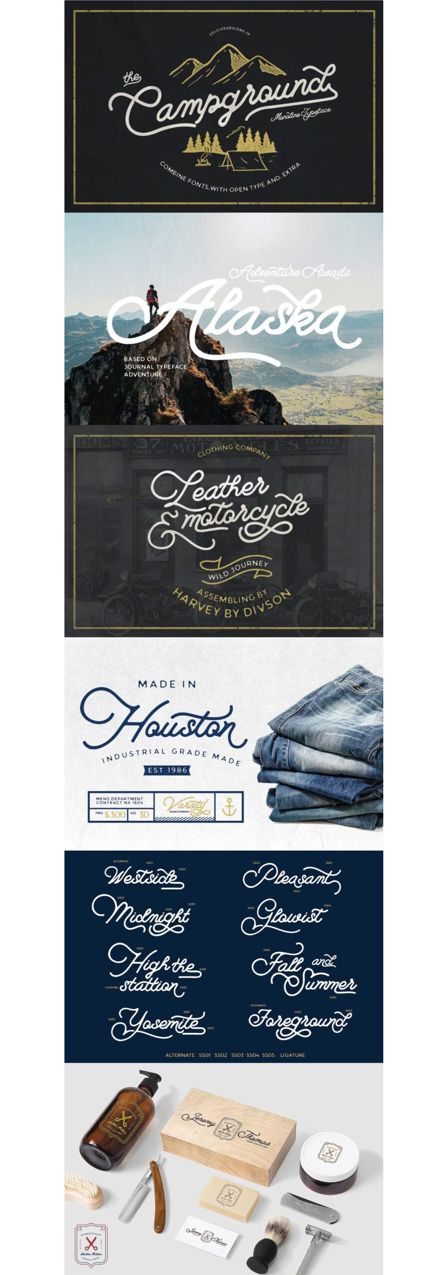 Campground Free Monoline Script