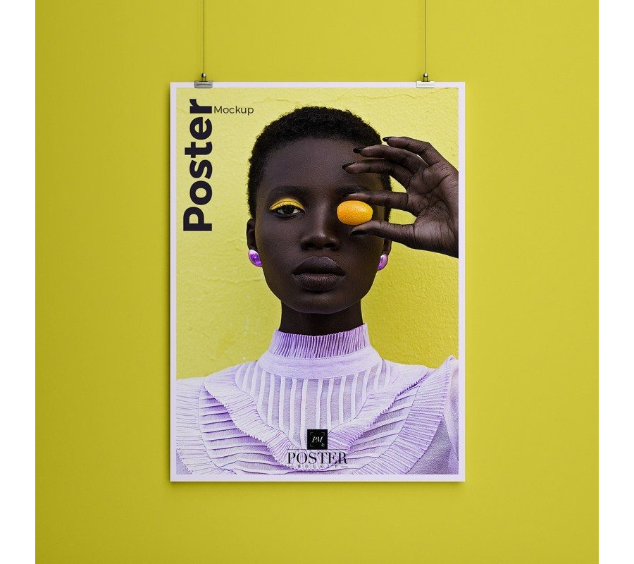 Paper Hanging Poster Mockup