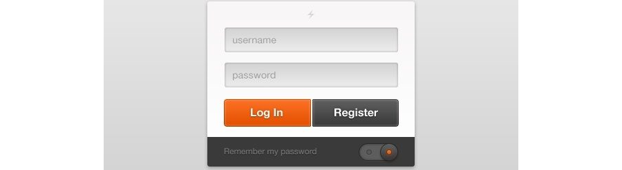 Vibrant Login Interface CSS & PSD Free psd